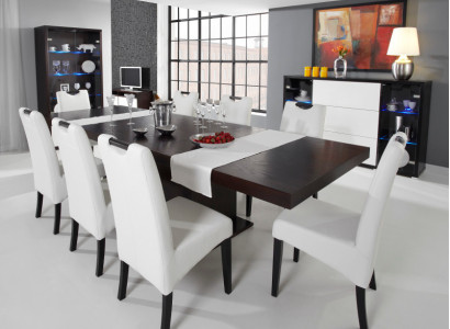 Complete Set Dining table + 8 Chairs Dining room Set Ess Group Wood Table